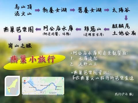 燕巢滿載而歸一日行路線圖