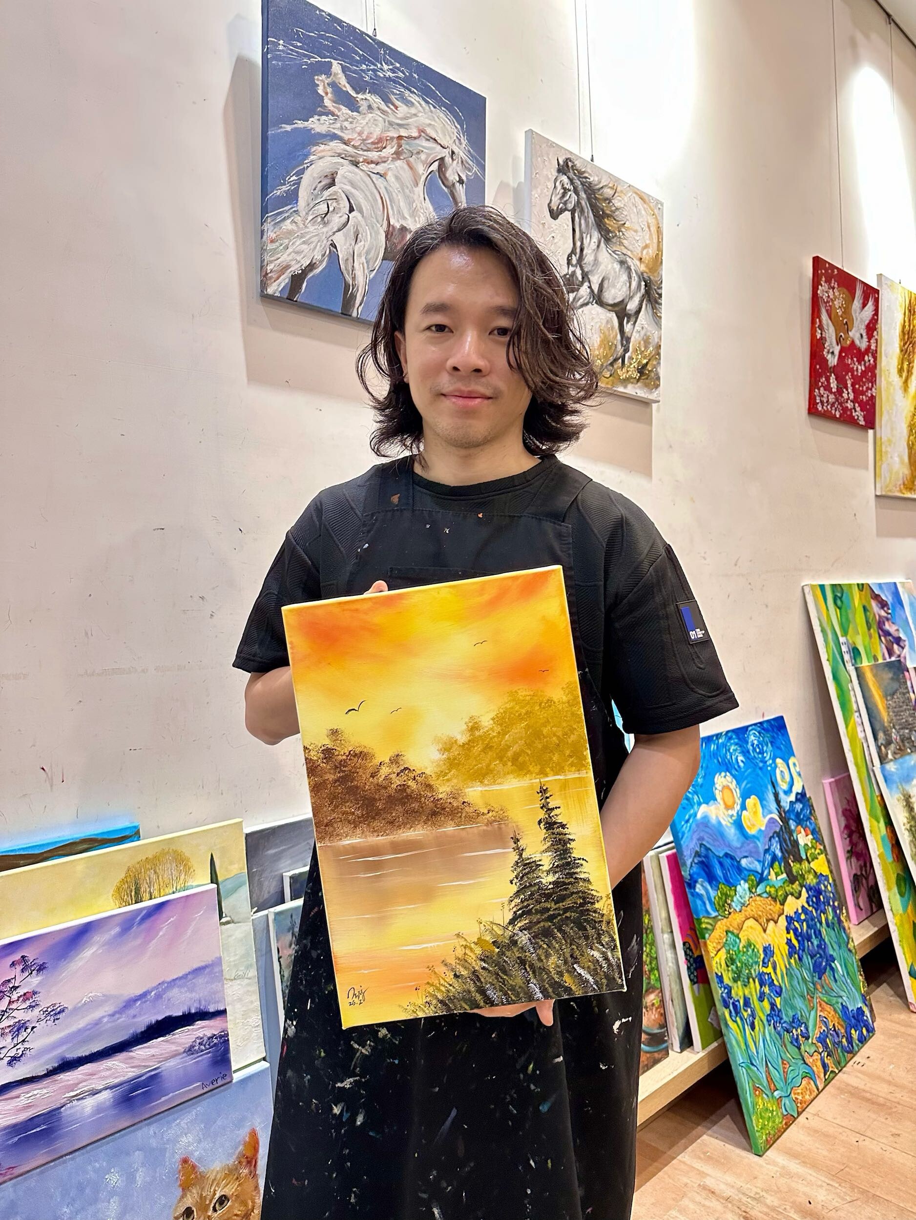 多年後重新拿起畫筆完成第一幅油畫