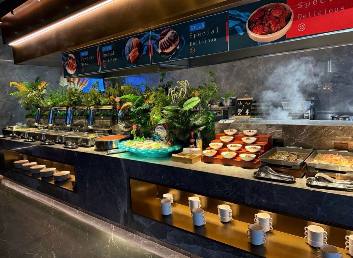 重慶足療館Buffet自助餐檯