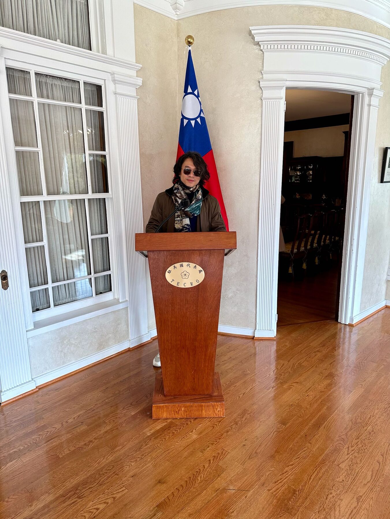 華府雙橡園歷任駐美代表使用的發言台